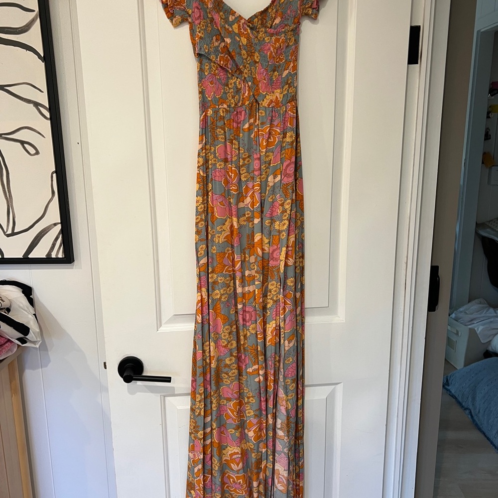 Aakaa Floral Smocked Dress